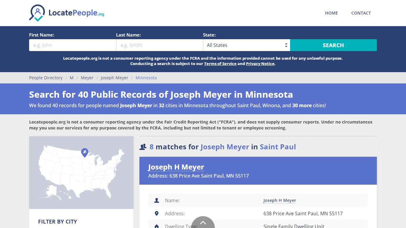 40 public records of Joseph Meyer in Minnesota - LocatePeople